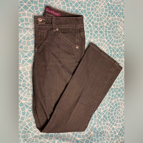 Gloria Vanderbilt dark charcoal gray denim pants. - Picture 1 of 6